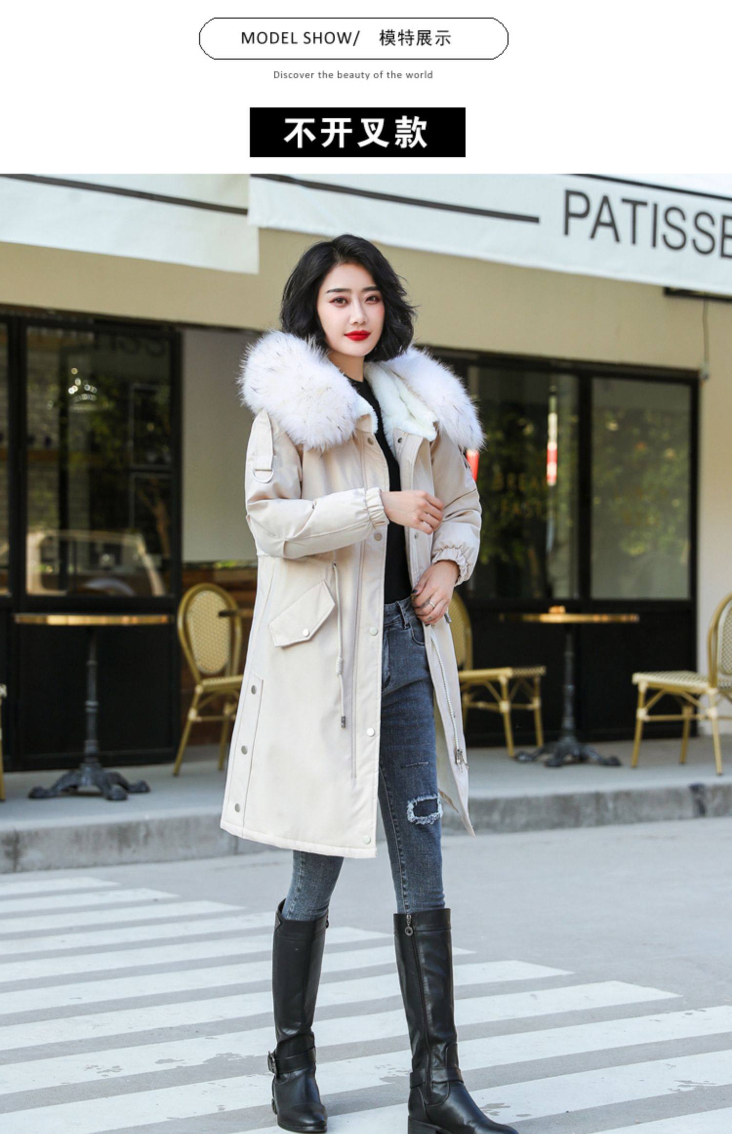 2019新款冬装中长款派克服女韩版宽松大毛领棉衣女学生棉服外套女