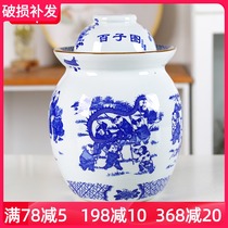 Kimchi jars home Jingdezhen ceramic pickle altar Sichuan pickle jar pickled egg tank large thick storage tank