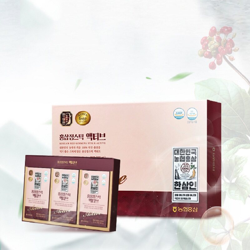 韩参印韩国正品官方高丽参6年根红参浓缩液滋补人参精条10ml30包