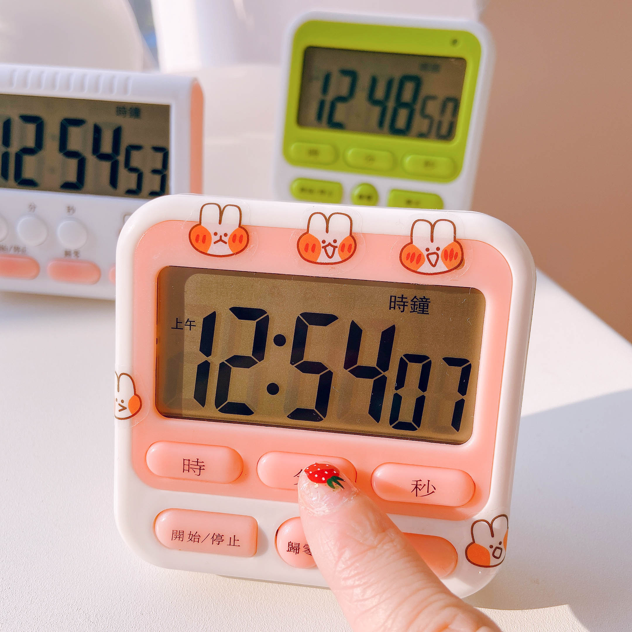 多功能簡約學習定時器提醒器少女心可愛計時器學生做題可靜音鬧鐘