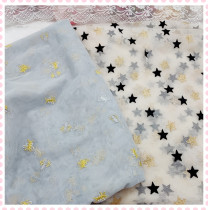 1051 outer single 3 M mesh gauze embroidery bronzing pentagram mesh fabric background fabric diy