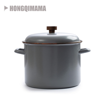 North European style BAREBONES outdoor camping vintage enamel large soup pot