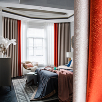 Solid color Nordic simple modern hook-type floor-to-ceiling curtain shading 2021 new high-end atmosphere light luxury ins