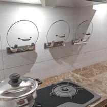 Kitchen pot cover rack chopping board rack household wall hanging non-punching board rack stainless steel pan shelf storage rack