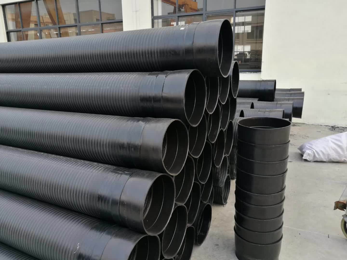 杭州hdpe双壁缠绕管200 400 中空壁缠绕管hdpe缠绕井筒300管