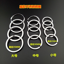 Stainless Steel Key Ring 25 30 35mm key ring flat key chain ring hook key chain accessories full
