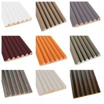 Narrow small fine stripe subsection solid wood grille plate light and luxurious wall plate decorated ceiling wood finish TV background wall