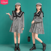 12 girls dress 2020 new autumn clothes 13 girls fashion summer middle school children Foreign style long sleeve skirt 15 years old