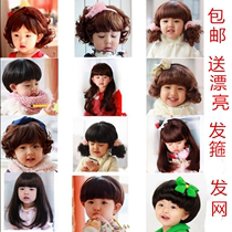 Childrens wig Girl wig Cute child girl baby long hair Girl Short Curly hair Princess baby wig