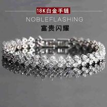 18K platinum inlaid Moissanite diamond bracelet star same female luxury bracelet jewelry beautiful Roman full Diamond