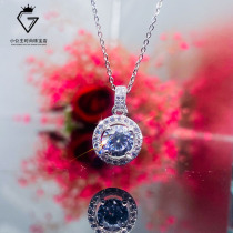 18K rose gold platinum luxury qun xiang mo sang shi 1 karat necklace female pendant choker Tanabata gift