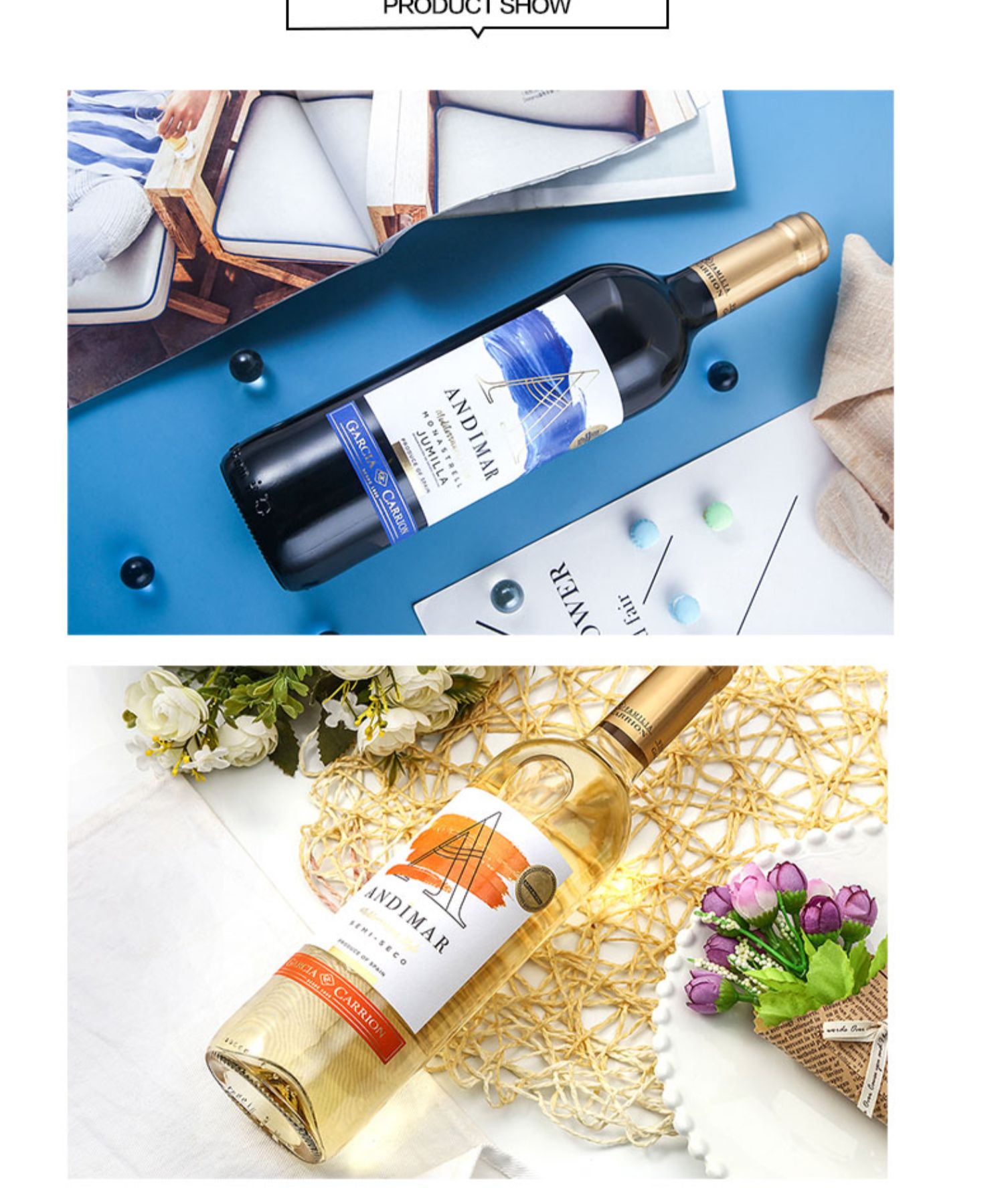 西班牙原瓶进口红酒爱之湾dop级干红葡萄酒红酒单支750ml_精打细算