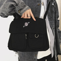 2020 new planet sails buns bag men lovers cloth bag art minimalist retro single shoulder bag students inclined cross-pack