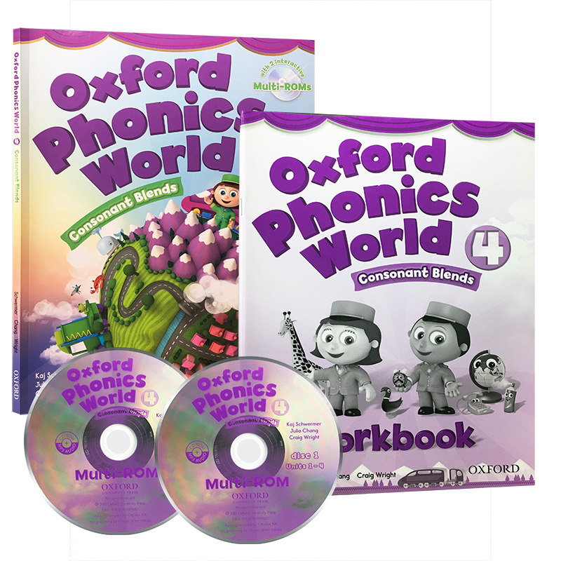 英文原版 oxford phonics world 4: consonant blends 牛津英语自然