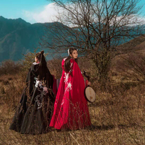 Fallen original traditional Hanfu embroidery embroidery (year old) hairy cloak Rex rabbit hair scarf