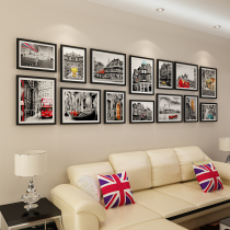 Solid Wood photo frame Photo Wall large size frame wall simple modern creative European living room photo frame wall combination