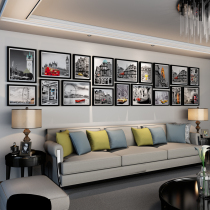 18 frame large size European photo wall solid wood multi frame Picture Wall living room study simple frame wall