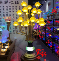 Buddhist supplies 21-product glazed lotus lanterns colorful led lights for Buddha front Buddha Temple Temple landing lights Changming