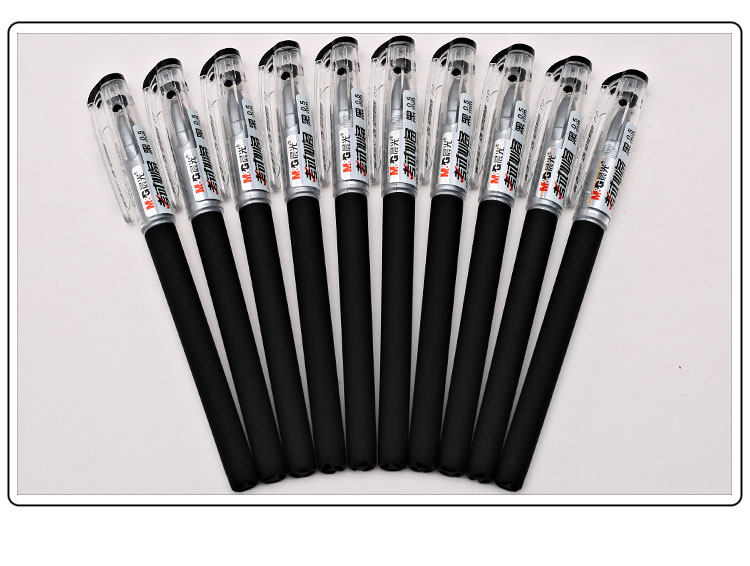 厂家批发晨光考试高碳素黑中性笔0.5mm全针管学生办公水笔正品