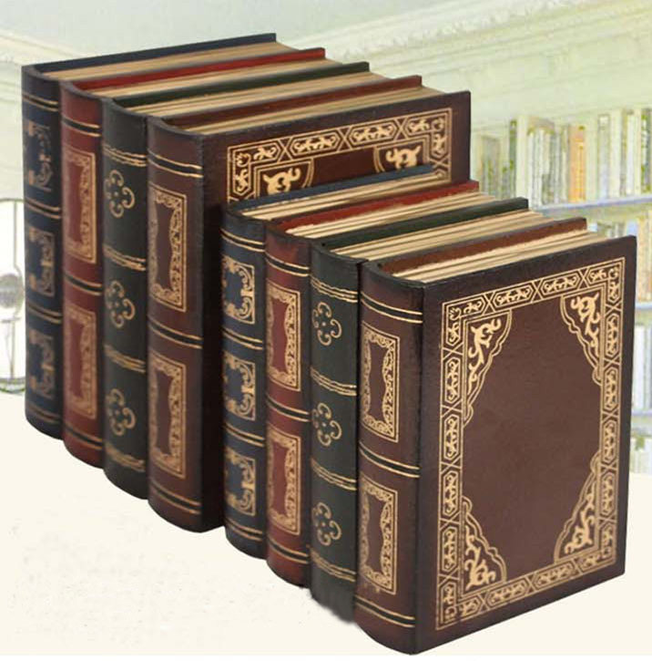 欧式创意 复古仿真书籍 高档陈列装饰品道具 假书 办公室书房摆件
