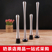 Stainless steel crushed ice stick cocktail pounded popsicle lemon juice stick barter ice hammer rolling stick ice hammer roller