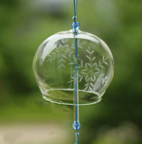 Summer wind chimes graduation gifts Japanese glass carved flowers and wind hanging ornaments landscape door ornaments Willow wind chimes hanging ornaments