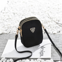 Small bag female crossbody 2021 spring and summer new Korean Oxford cloth mobile phone bag mini vertical canvas wallet bag