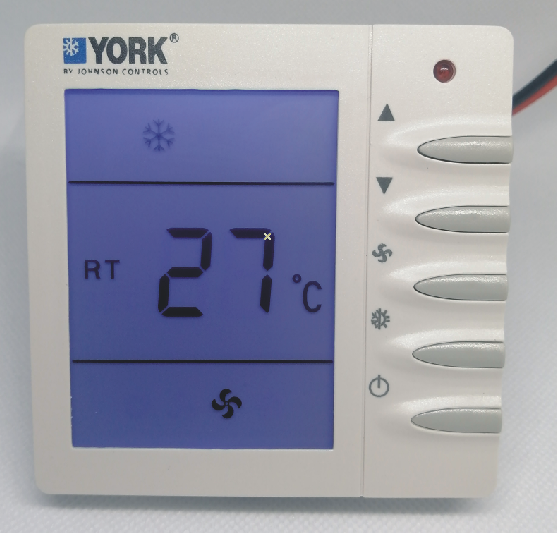 YORK Water System Central Air Conditioning Thermostat LCD Wire Control Three Speed Switch Fan Coil Panel