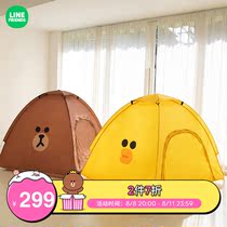 Line Friends Brown Bear Childrens Tent Cartoon Portable Outdoor Camping Equipment automatically flashes