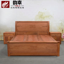 Myanmar Flowers Pear 1 m 8 Vegetarian Noodles Bed Chinese Imitation Antique Red Wood Double Bed Modern Simple Solid Wood Big Fruit Purple Sandalwood Furniture