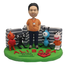 Photo custom portrait sculpture DIY doll Custom doll doll Mud man Pottery man statue Girls Day gift