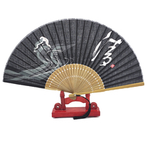 Chinese style bamboo fan Japanese Hanfu folding fan classical retro style folding tassel fan dance fan white face
