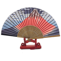 Ancient wind Fan Fan printing daily use Mount Fuji Kanagawa female fan portable small fan retro style Han suit tassel