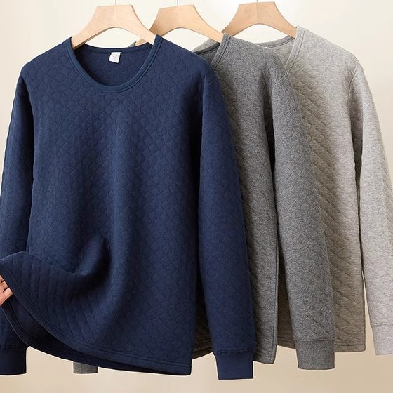 AB men's three-layer thickened autumn clothes for elderly people's thermal underwear round collar pure cotton base top pin cotton sweater winter P185
AB men's three-layer thickened autumn clothes for elderly people's thermal underwear round collar pure cotton base top pin cotton sweater winter P185