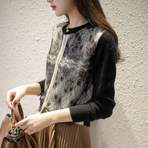 Early autumn wool cardigan knitted coat women 2021 new small man wide loose small fragrant wind short long sleeve tide