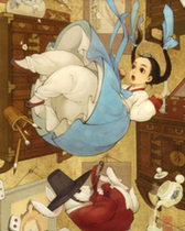 Order the Korean puzzlelife 500 pieces of the puzzle rabbit and Alice