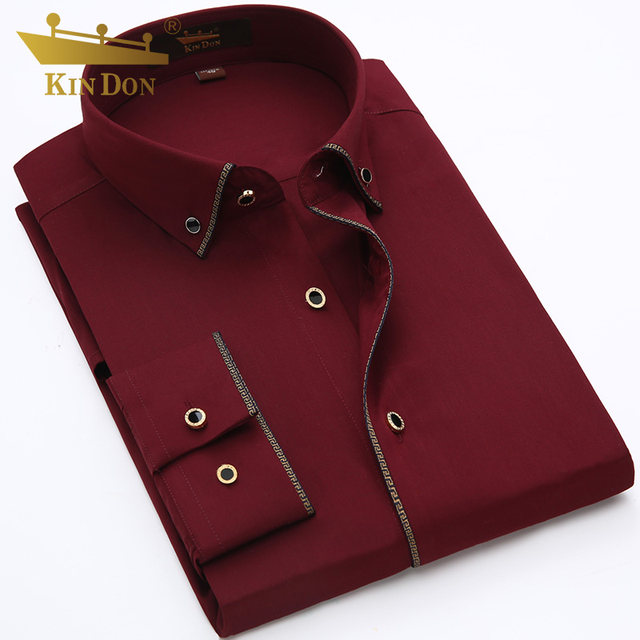 Golden Shield spring and autumn new shirt men's professional shirt long-sleeved solid color slim business casual high-end workwear inch shirt