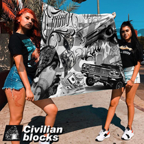Chicano Europe and America West Coast flower body word old school gangster hard core hip hop Rap hiphop background cloth