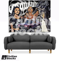 Chicano Europe and America West Coast flower body word old school gangster hard core hip hop hiphop car background cloth