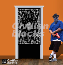 Cashew flower Chikano European and American West Coast flower body word old school gangster hard core hip hop hiphop curtain