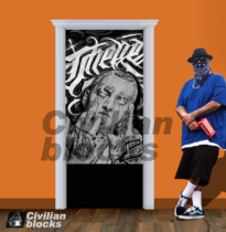 Eminem European and American West Coast flower body word old school gangster hard core hip hop hiphop curtain