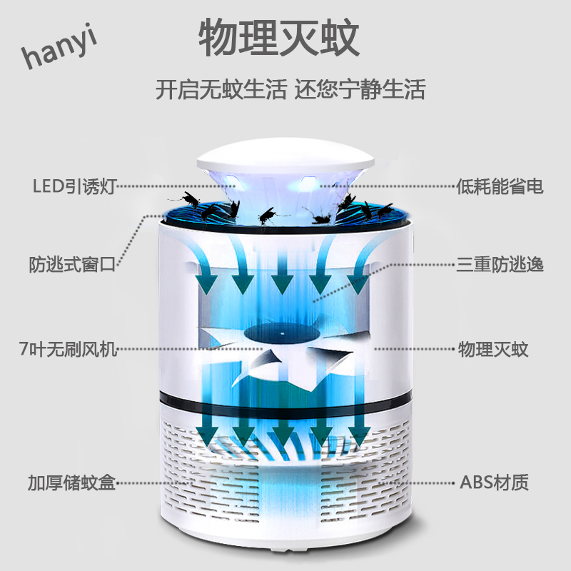 mosquito killer household mosquito killer mute baby bedroom mosquito trap artifact pregnant women's indoor sweeping plug-in electric mosquito device