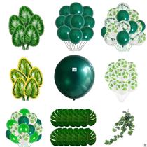 Latex Balloon Green Balloons Woodland Animal Palm Leaf Foil