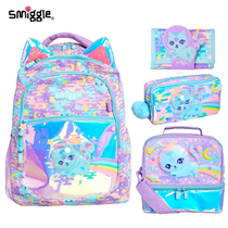 Australian smiggle schoolbag cat double shoulder bag pups pupils slanted shoulder bags penshole bags