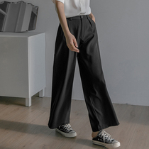 Suit pants wide-leg pants female spring and autumn Korean version of casual loose and straight pants with high waist and drooping trousers