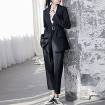 Small suit suit female spring and autumn Korean version of college student temperament goddess fan casual British style suit professional suit formal suit