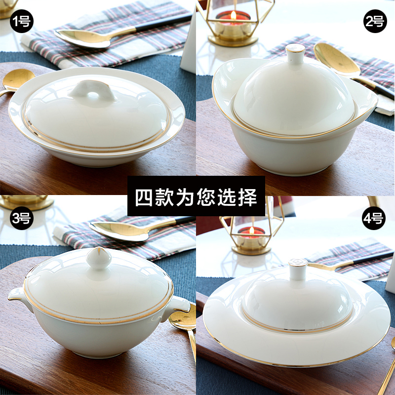 Ipads China ears bowl of bird 's nest stew continental breakfast steamed egg bowl of household food bowl of soup bowl with handles peach gum department soup bowl