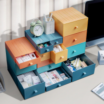 Desktop storage box drawer desktop office file storage plastic household desk drawer