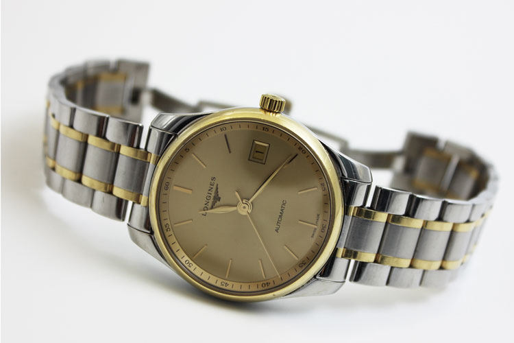 【9成新】longines浪琴制表传统系列18k金男士机械背透腕表