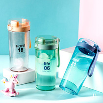 Protein powder milkshake water cup thickened transparent plastic cup Coffee milk mixing cup Shaking cup Portable sports cup